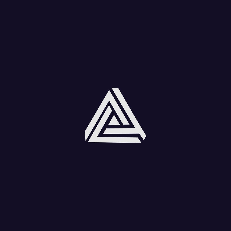 black and white line geometric triangle vector