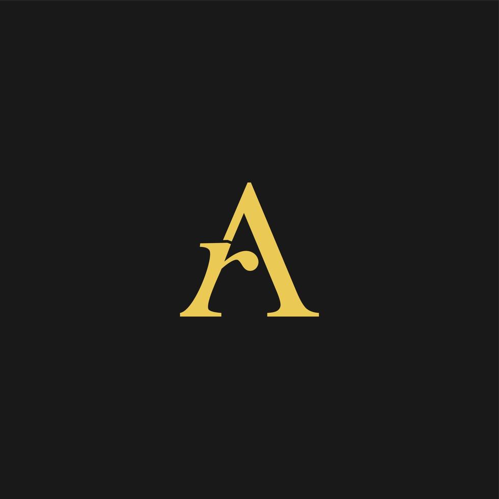 logo design abstract letter a and r vector