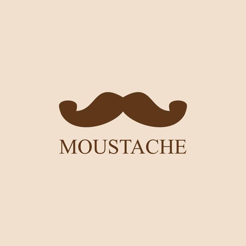 thick man mustache vector