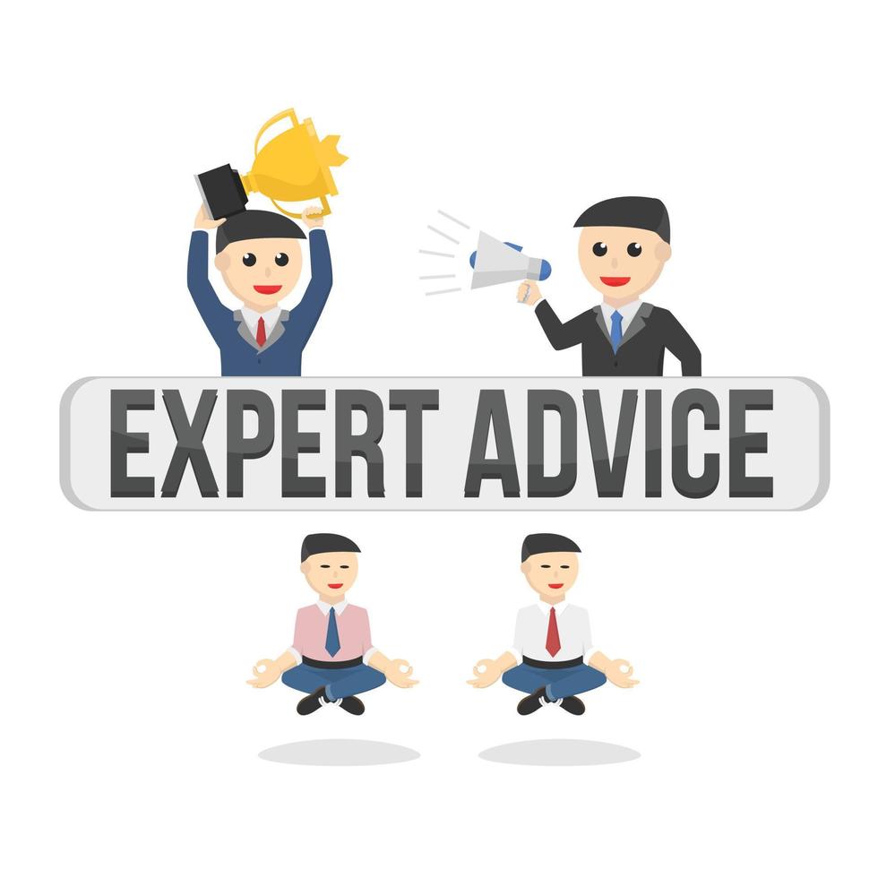 business expert advice design character on white background vector