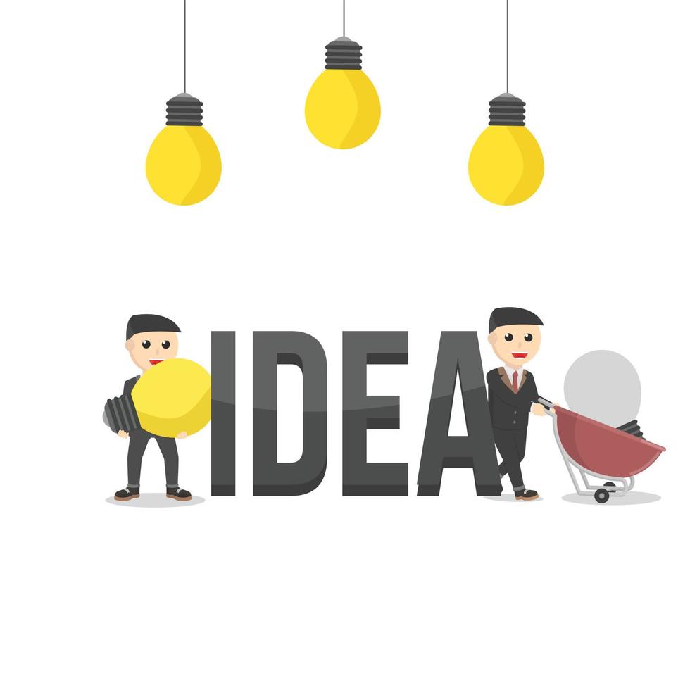 business idea design character on white background vector