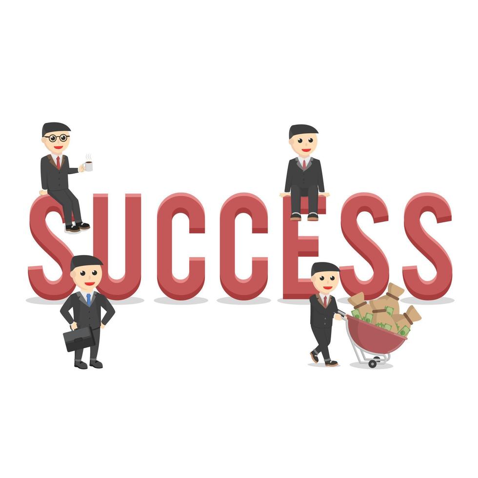 business success design character on white background vector