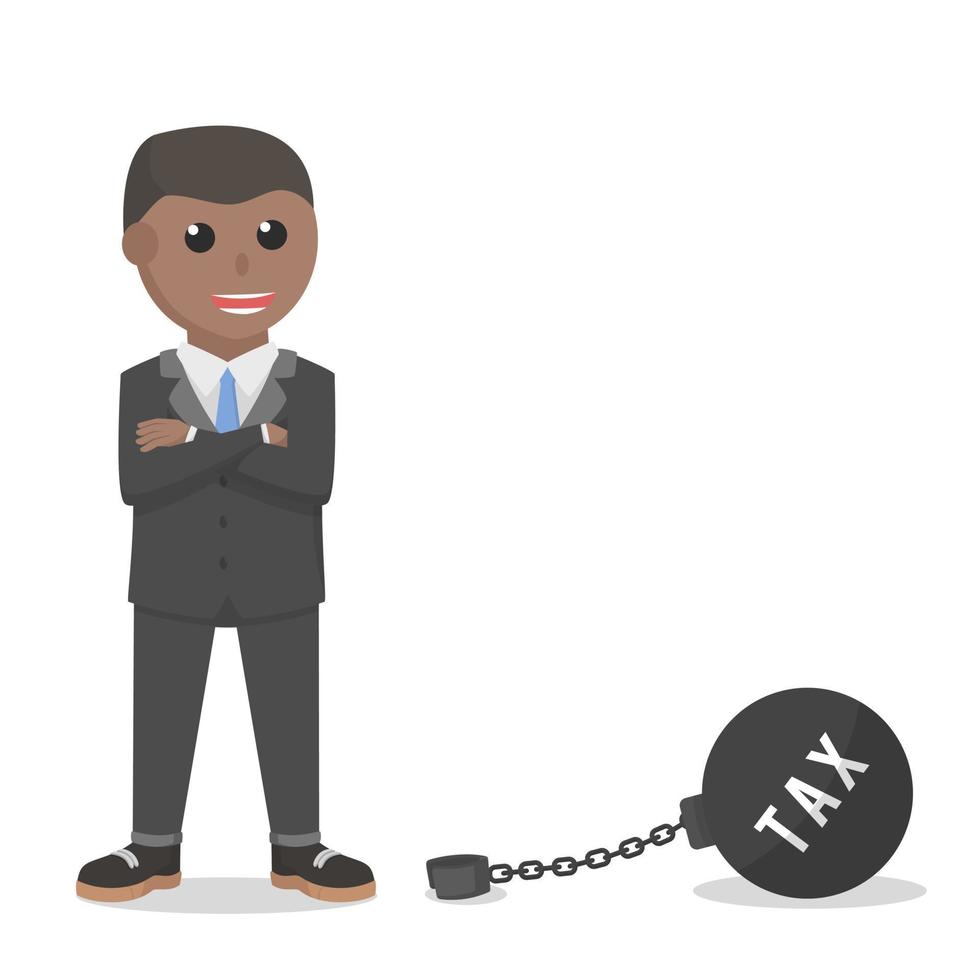 businessman african free from tax design character on white background vector