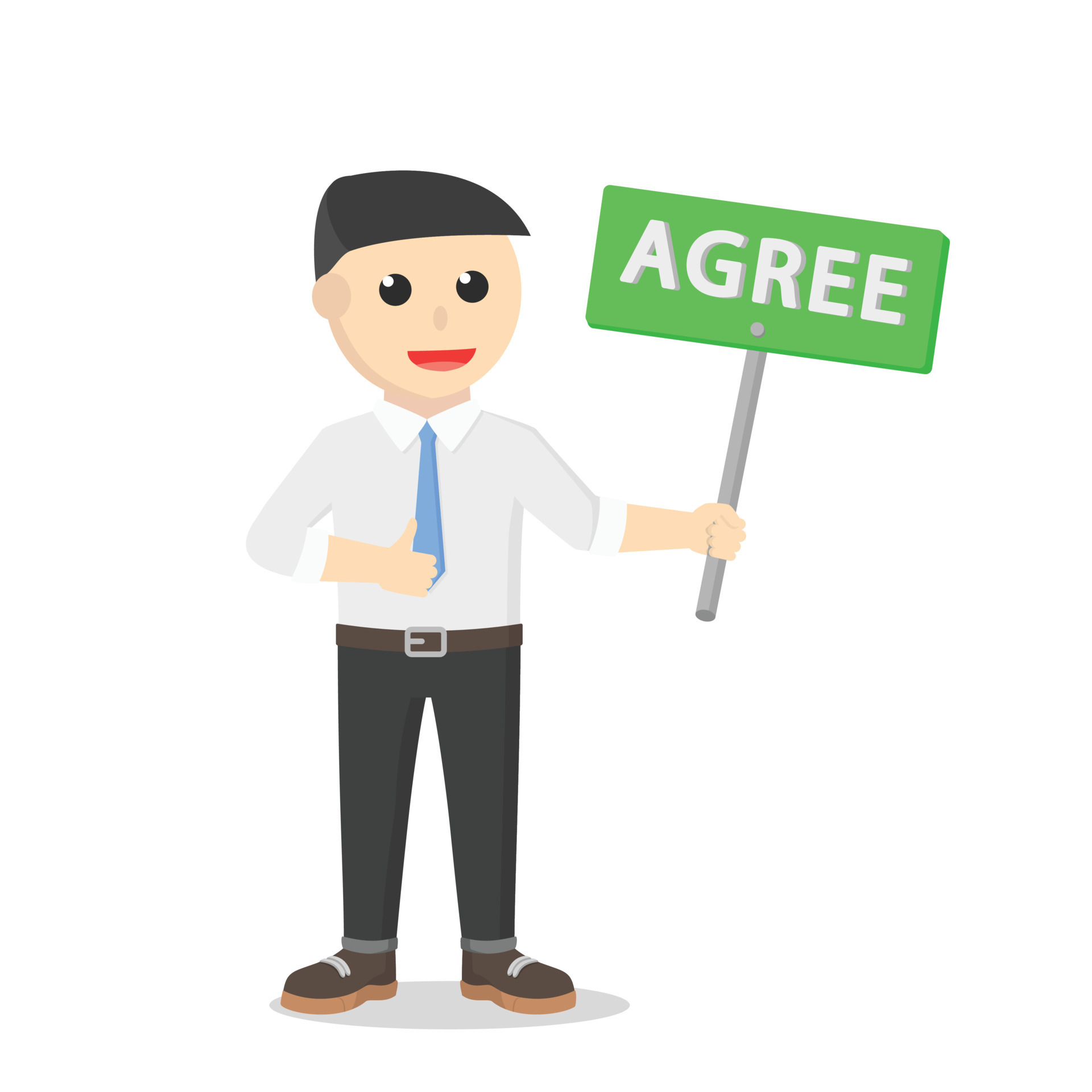 businessman agree response design character on white background 8963201 businessman agree response design character on white background 8963201