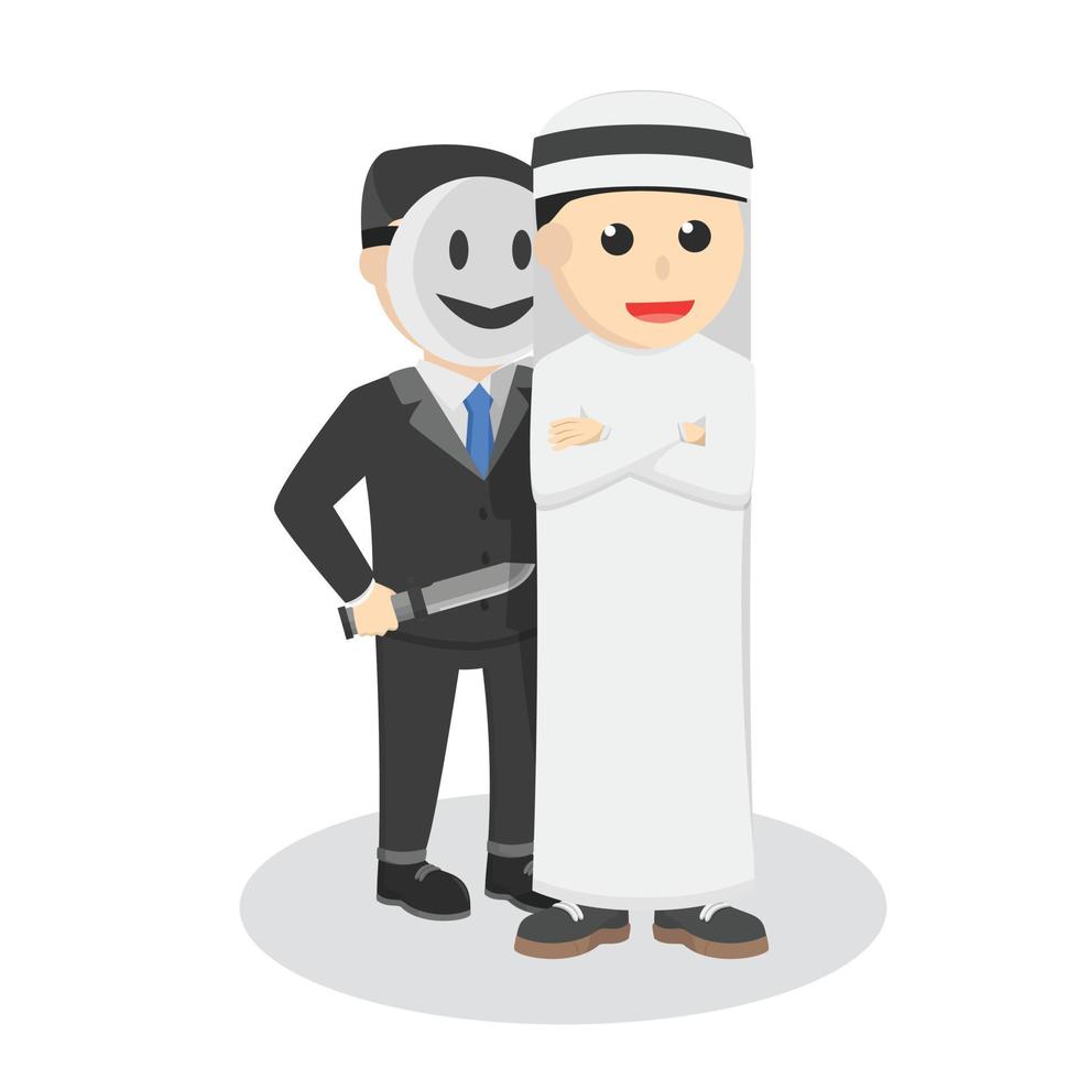 businessman betrayar partner design character on white backgrounddesign character on white background vector