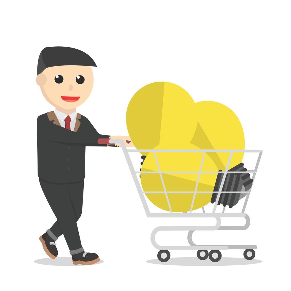 businessman buy up idea design character on white background vector
