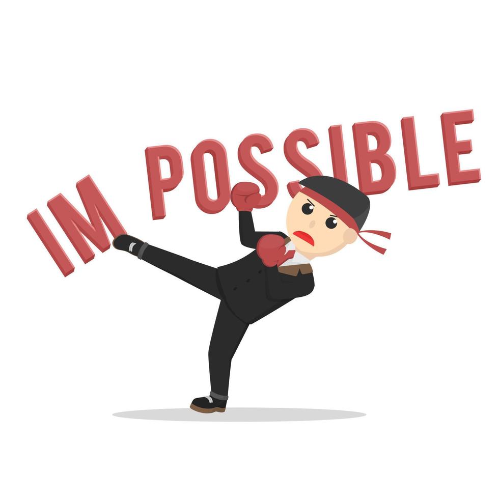 business Nothing is impossible design character on white background vector