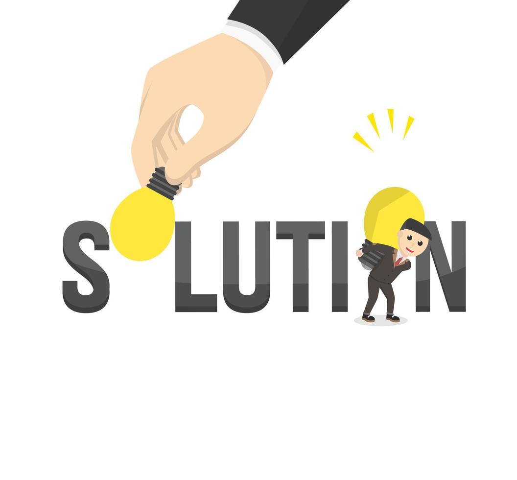 business solution design character on white background vector