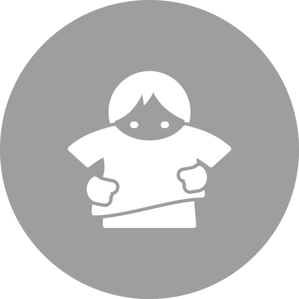 Putting on Shirt Circle Background Icon vector