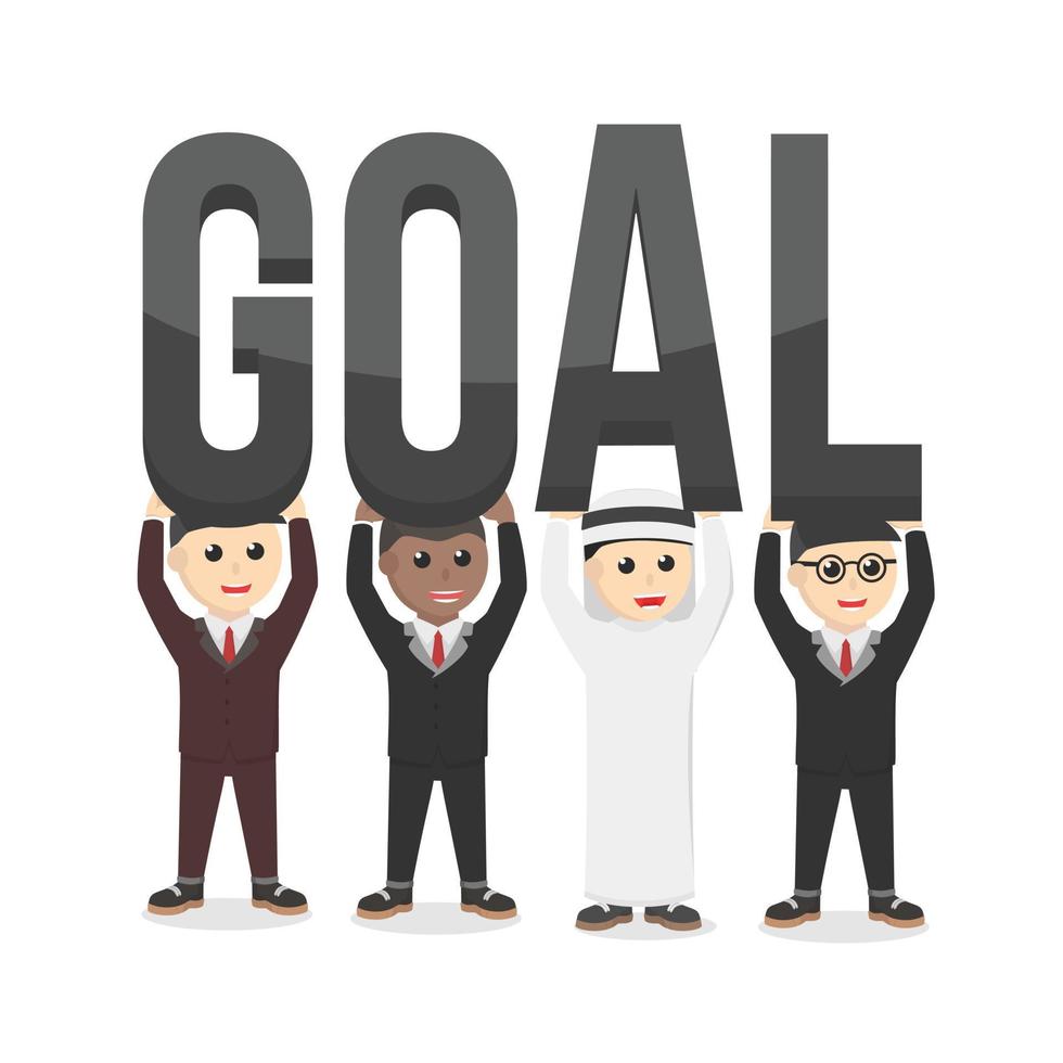 business goal design character on white background vector