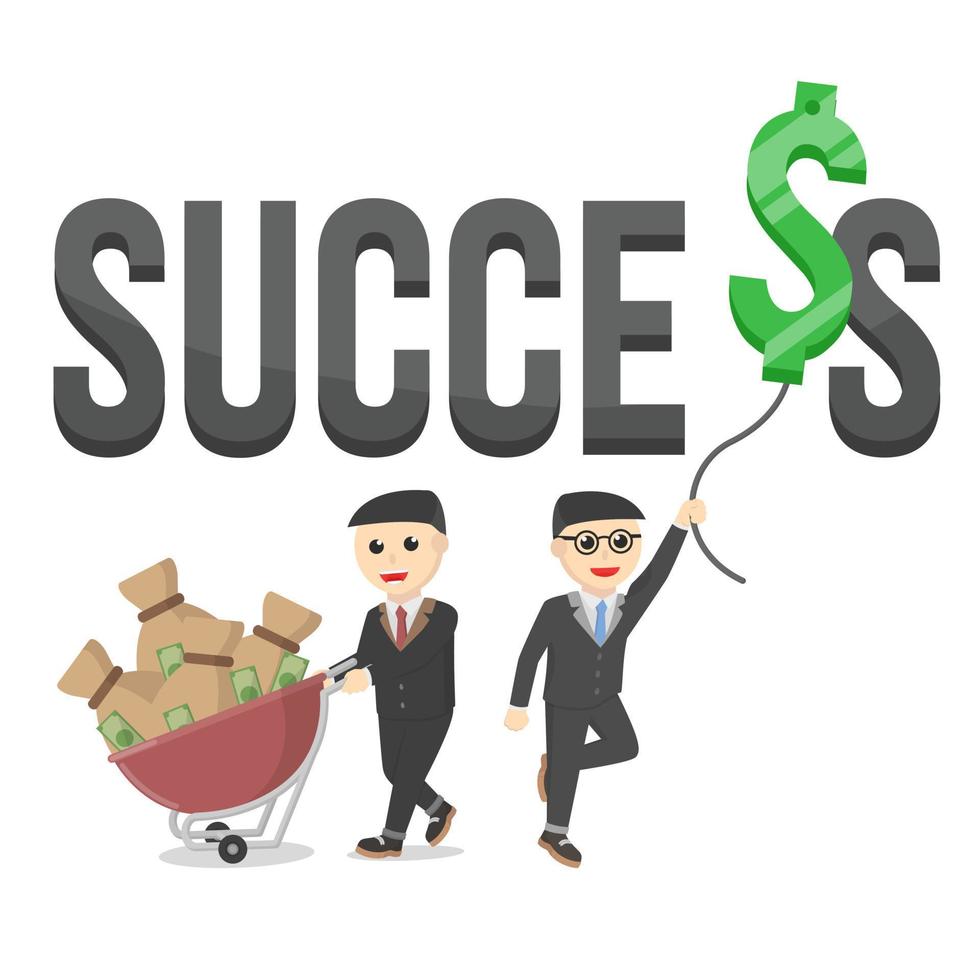 business success design character on white background vector