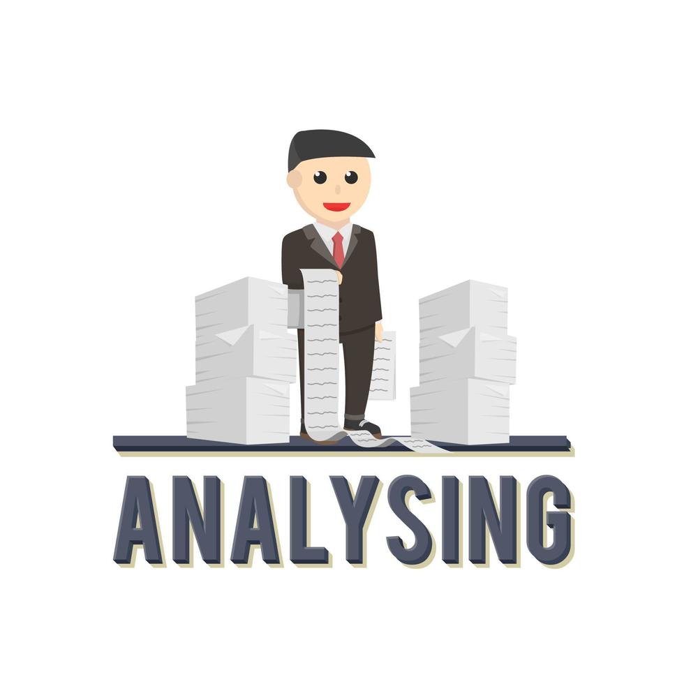 business analysing design on white background vector