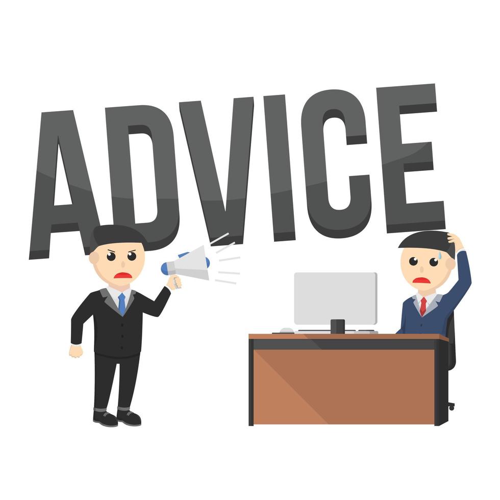 business advice design character on white background vector