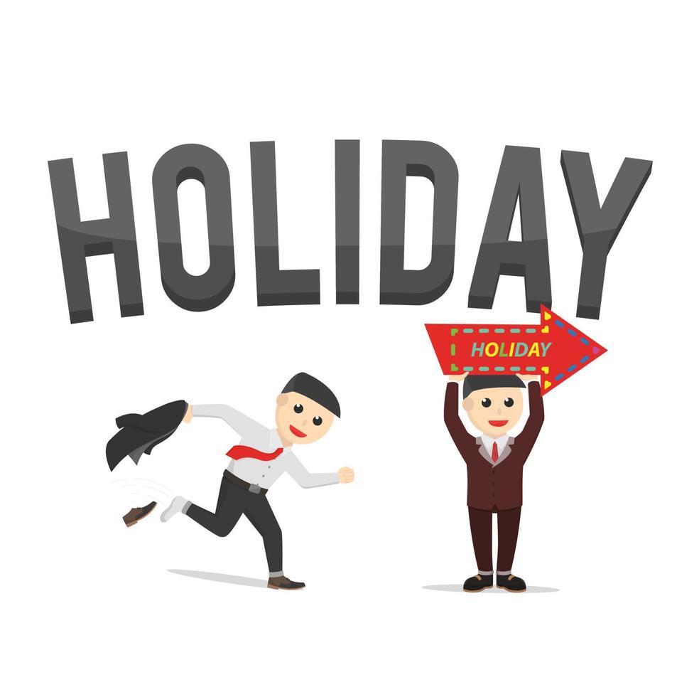 male business letter holiday design character vector