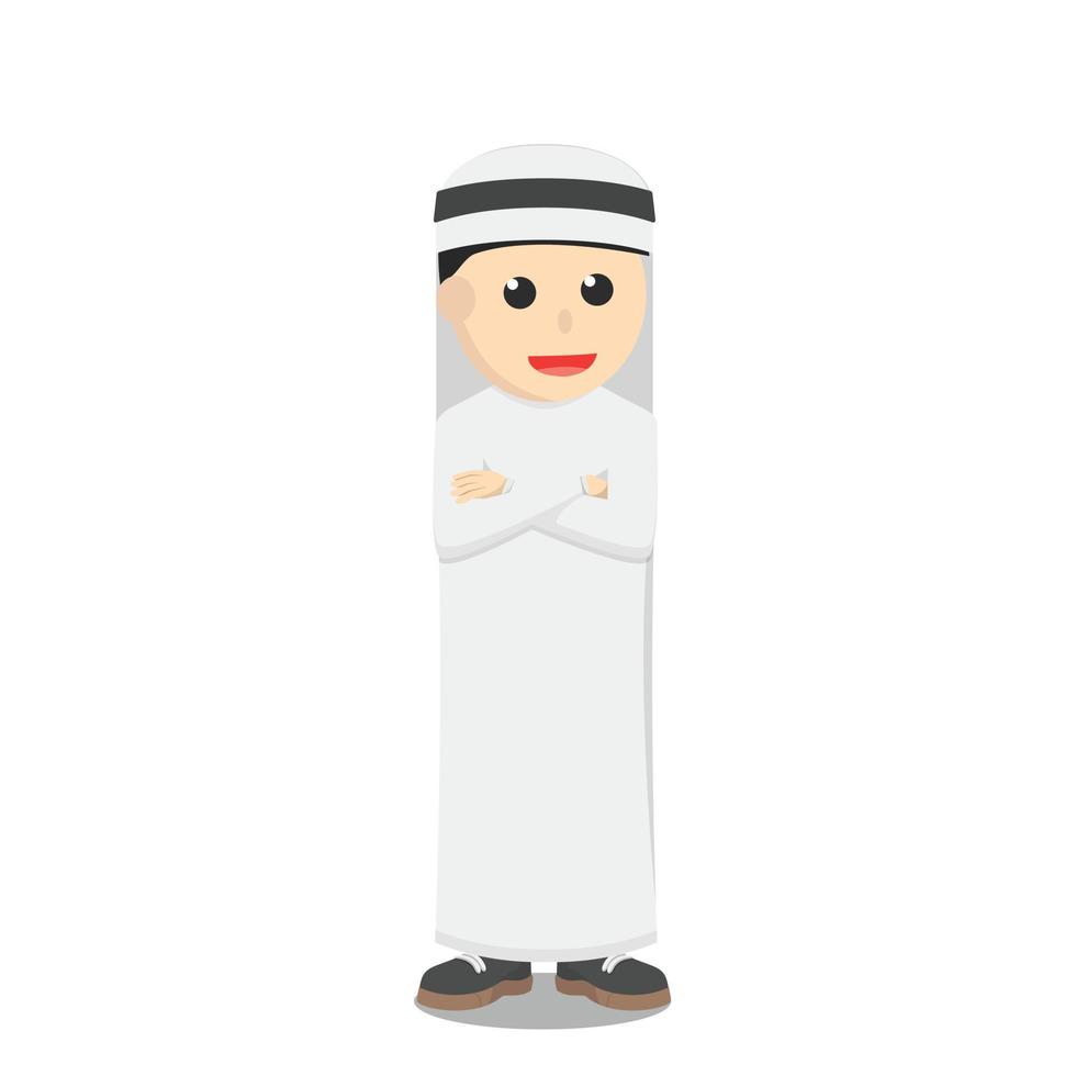 businessman arabian design character on white background vector