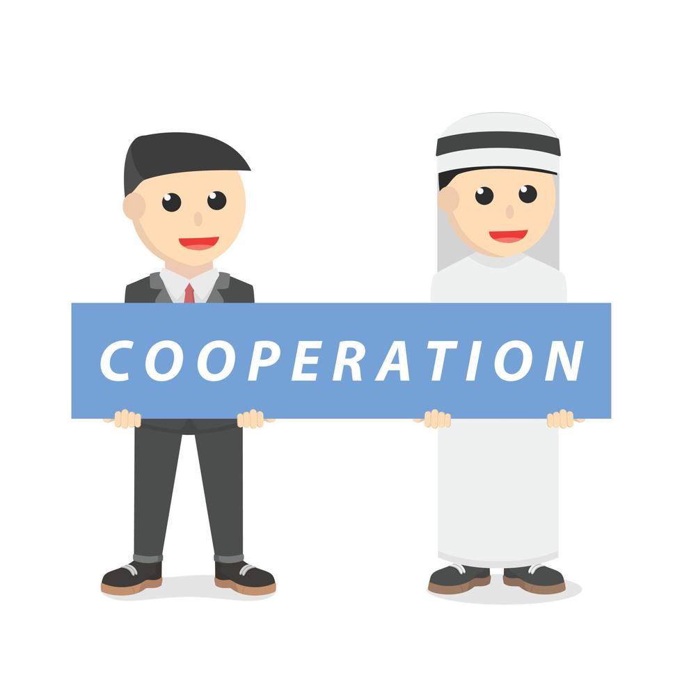 male businessman cooperation design character on white background vector