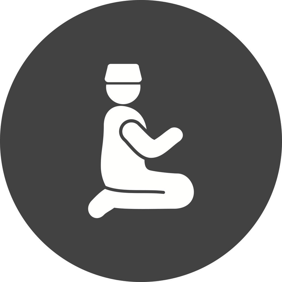 Praying Circle Background Icon vector