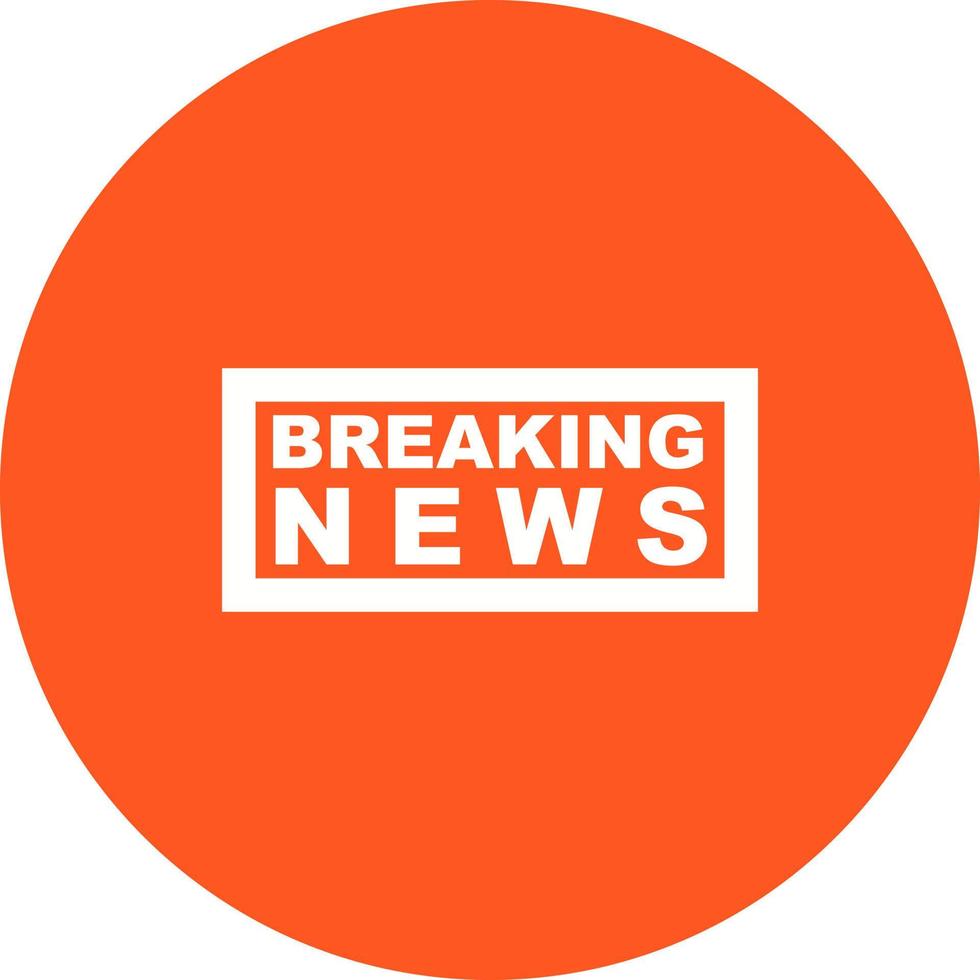 Breaking News Circle Background Icon vector