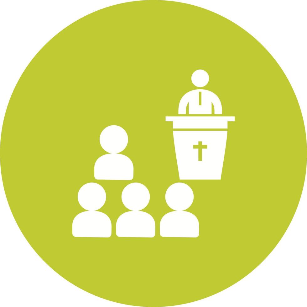 Funeral Sermon Circle Background Icon vector