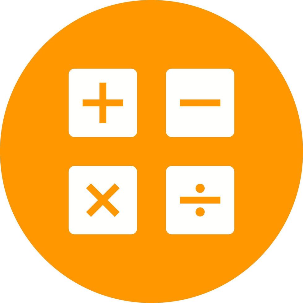 Math Symbols II Circle Background Icon vector