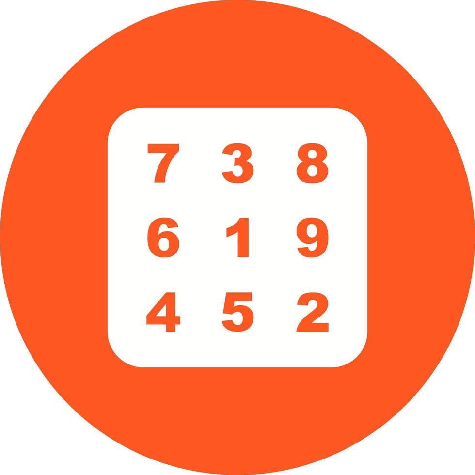 Number Theory Circle Background Icon vector