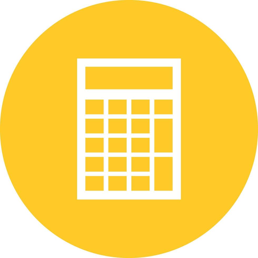 Calculator Circle Background Icon vector