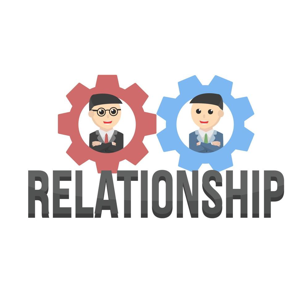 business letter relationship design character vector