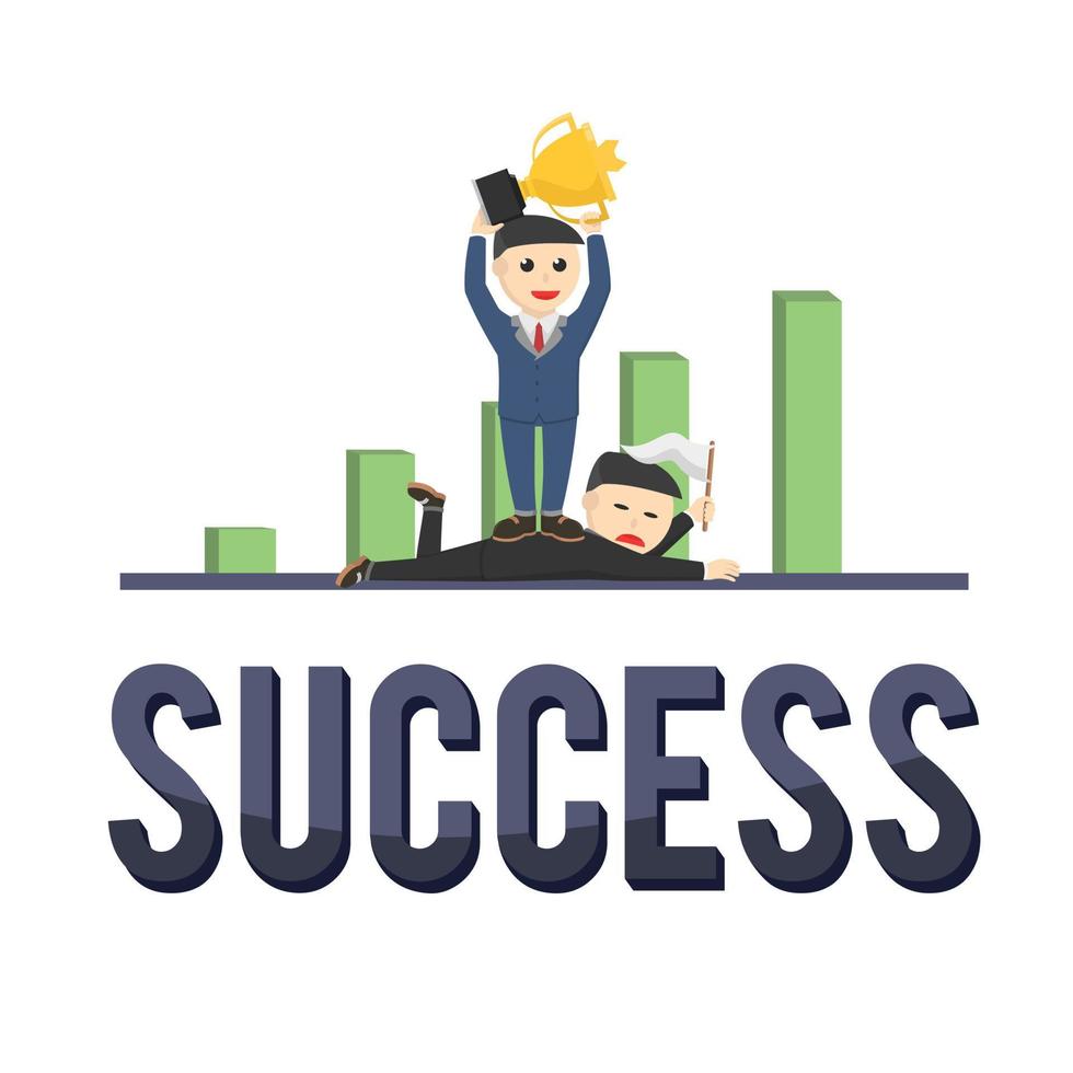 business success design character on white background vector