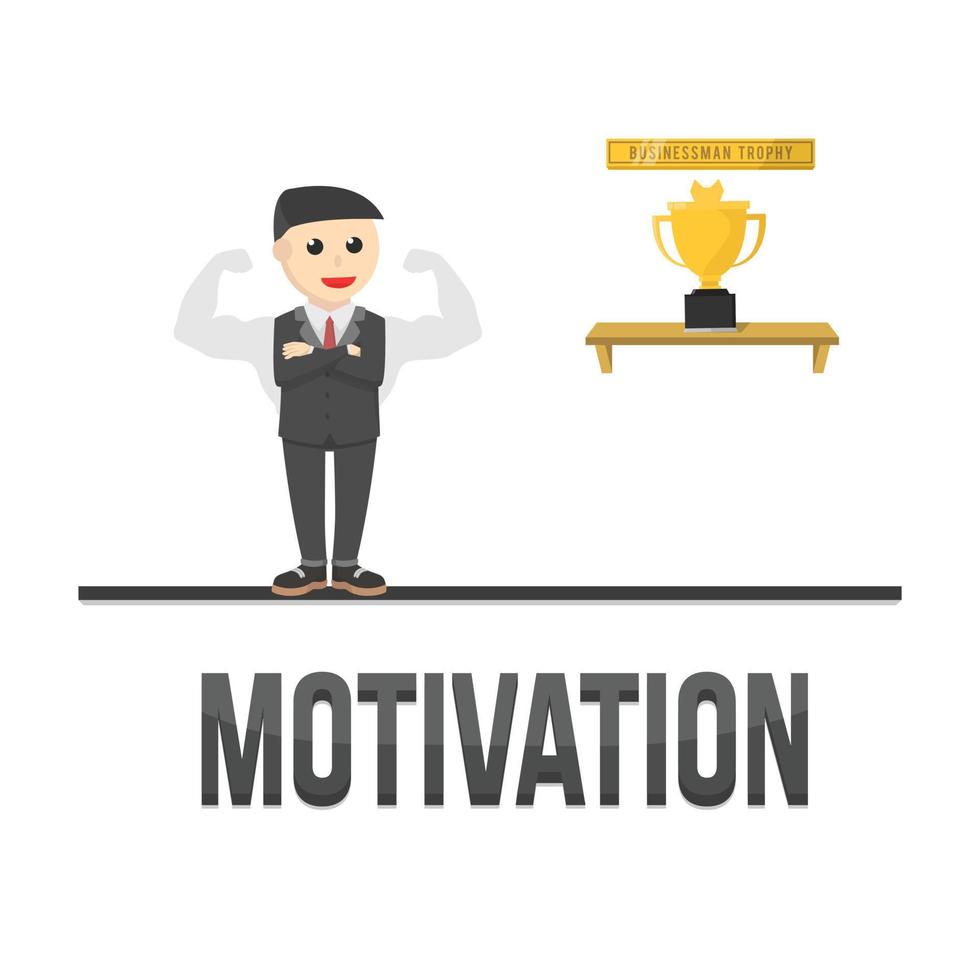 business motivation design character on white background vector
