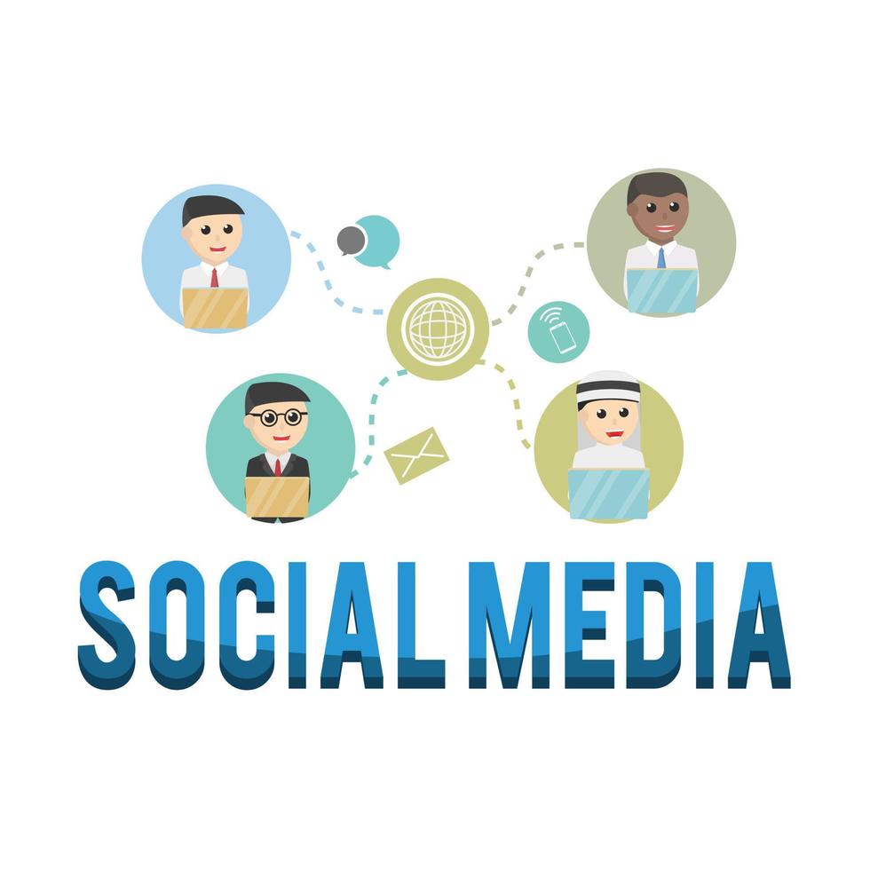 business social media design on white background vector