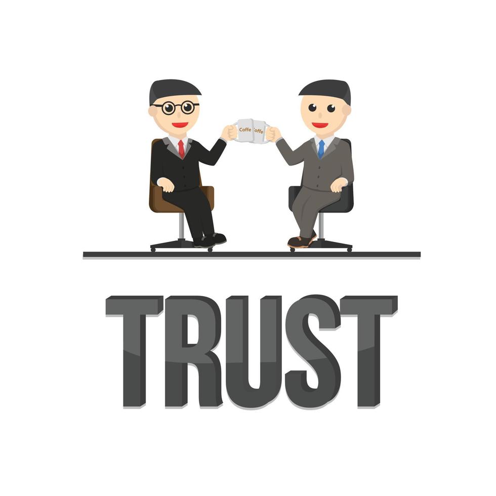 business trust design character on white background vector