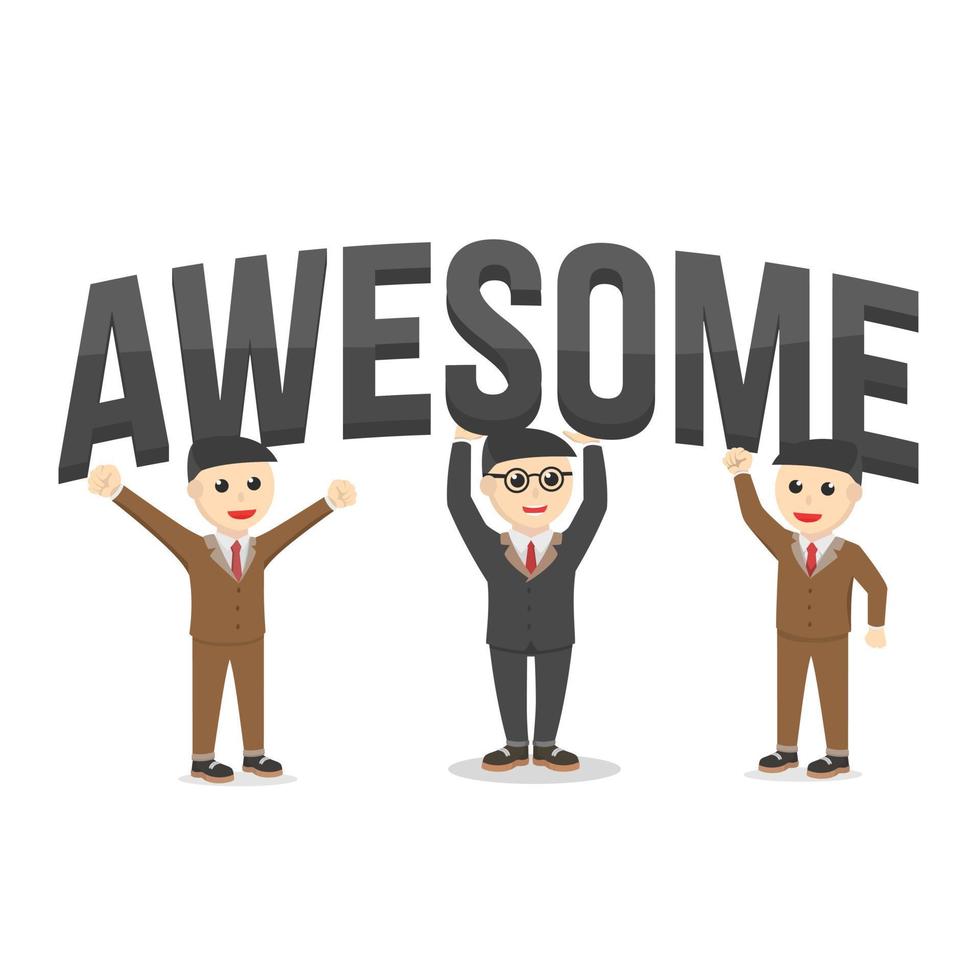 business awesome design on white background vector