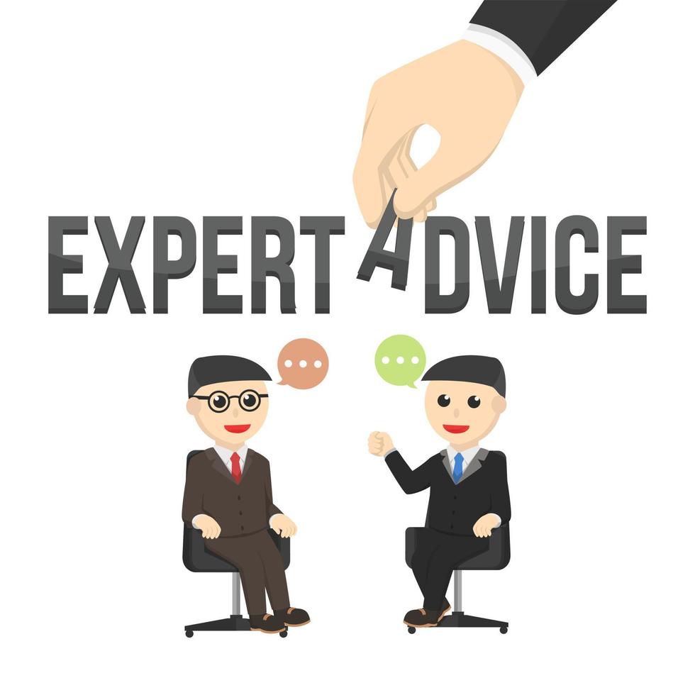 business expert advice design character on white background vector