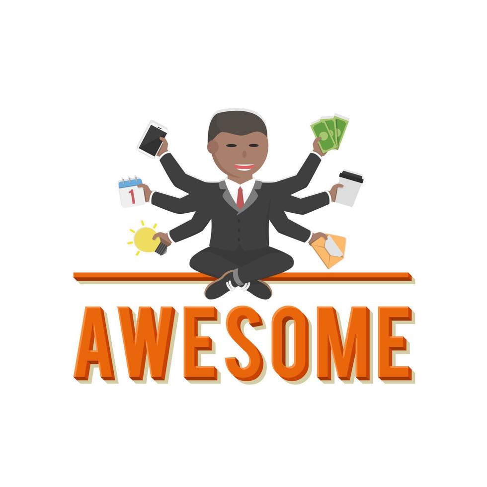 business awesome design character on white background vector