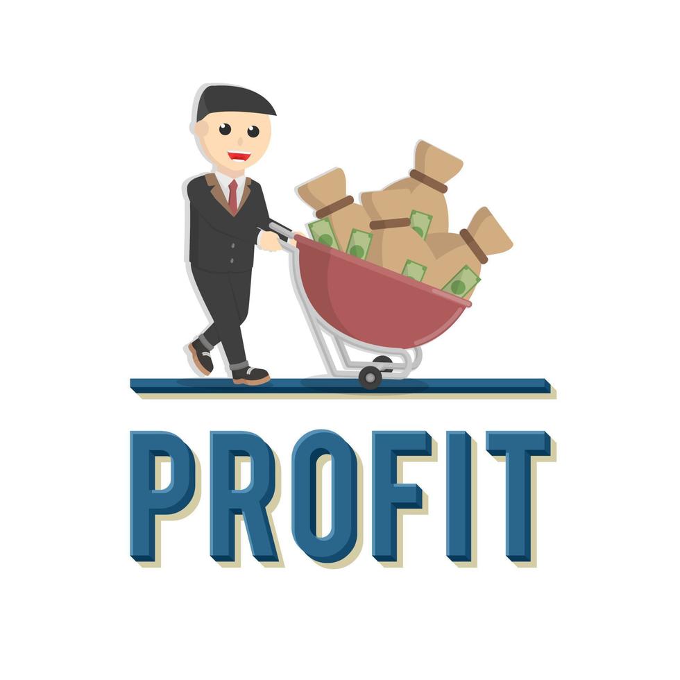 business profit design character on white background vector