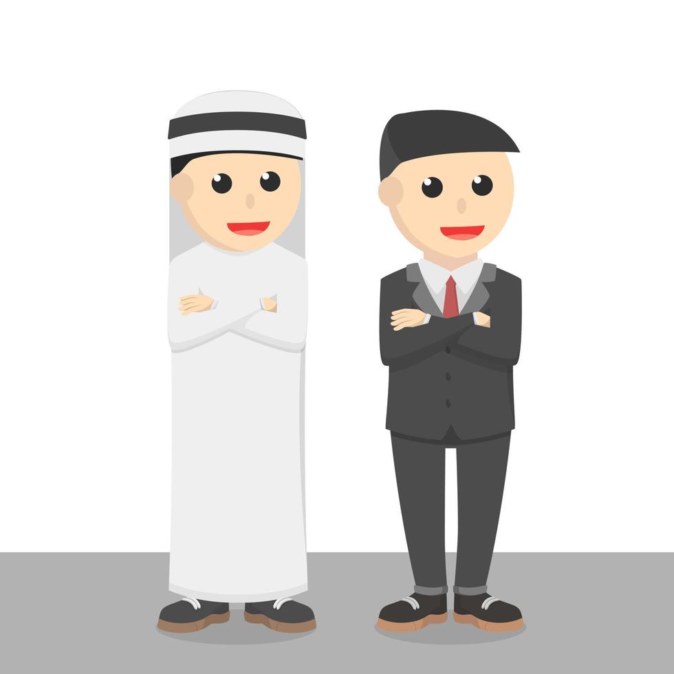 businessman arabian and entrepreneur design character on white background vector