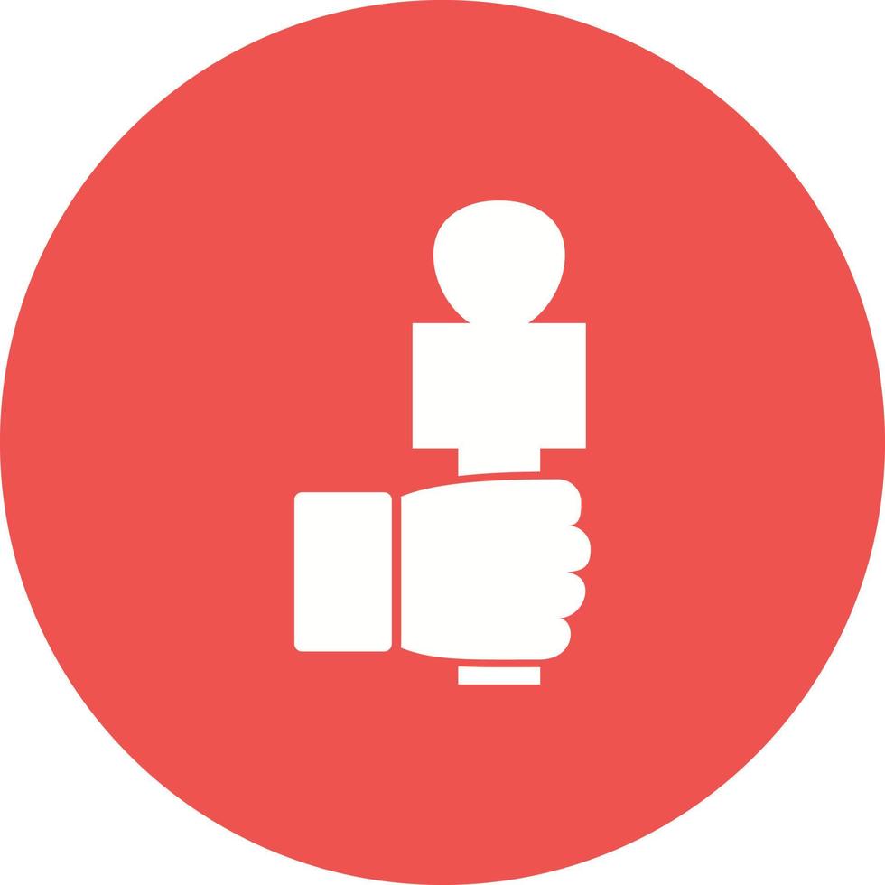 Interviewing Circle Background Icon vector