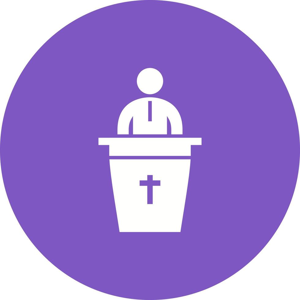 Speaking on Funeral Circle Background Icon vector