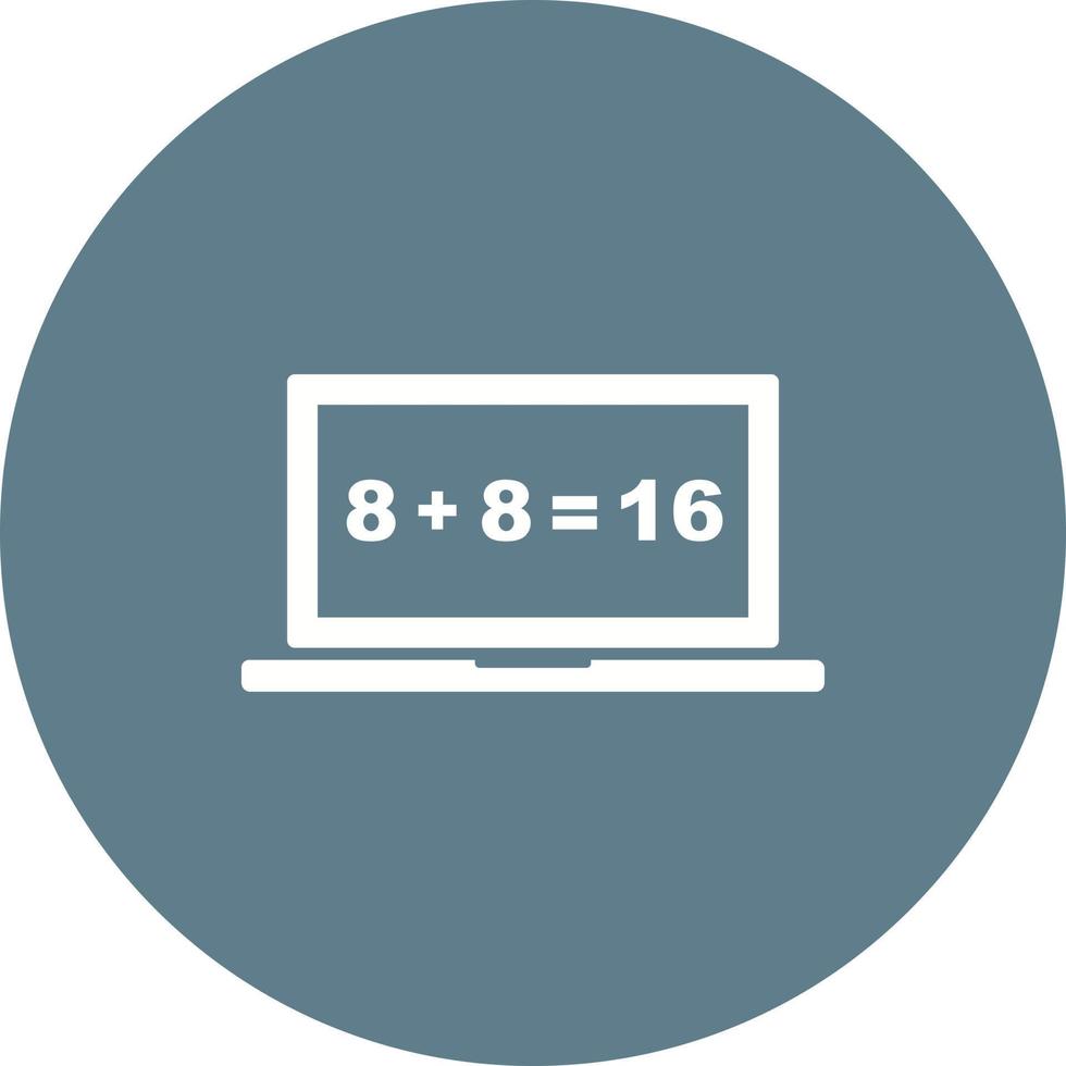 Online Calculation Circle Background Icon vector