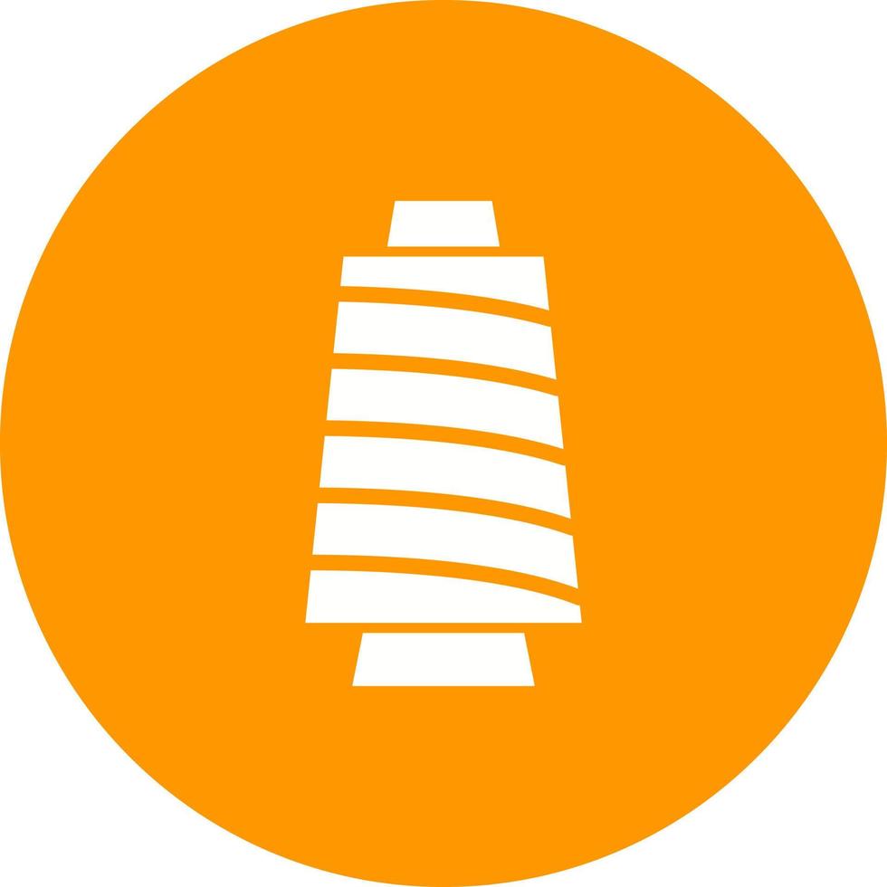 Thread Spool II Circle Background Icon vector