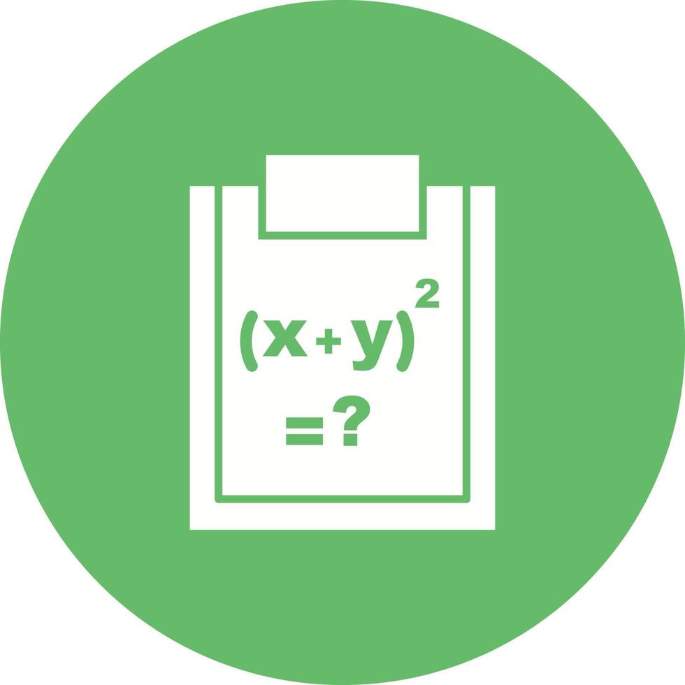 Solving Formula Circle Background Icon vector