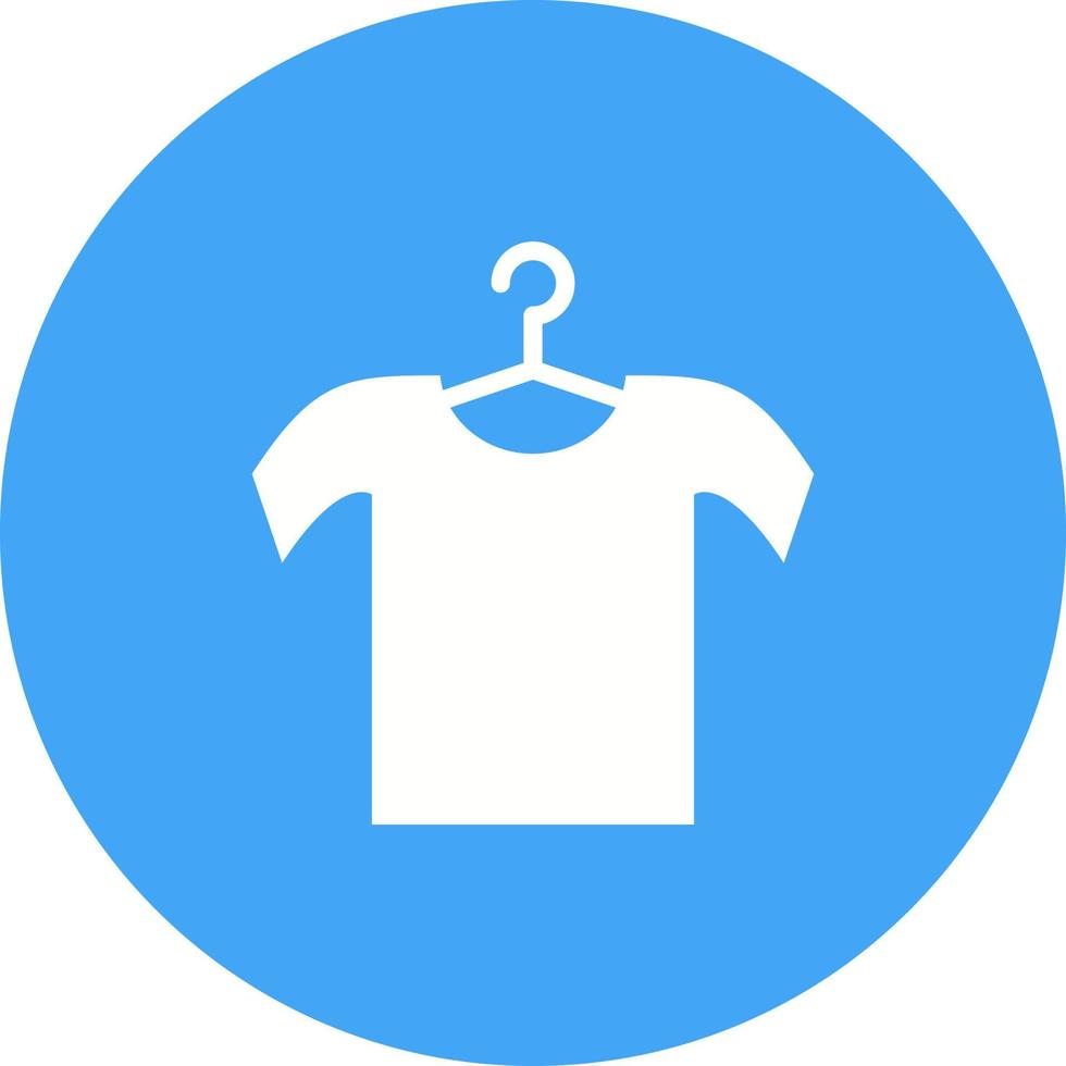 Shirt on Hanger Circle Background Icon vector