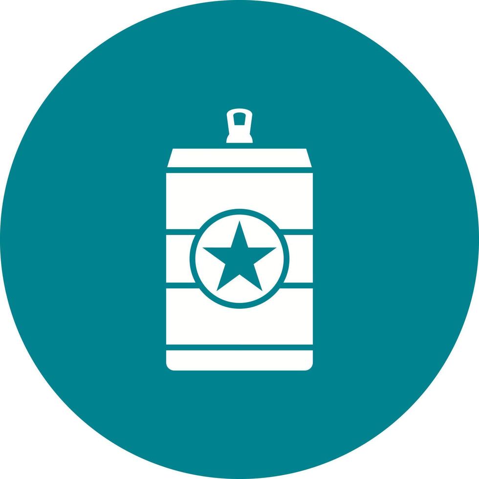 Beer Can I Circle Background Icon vector