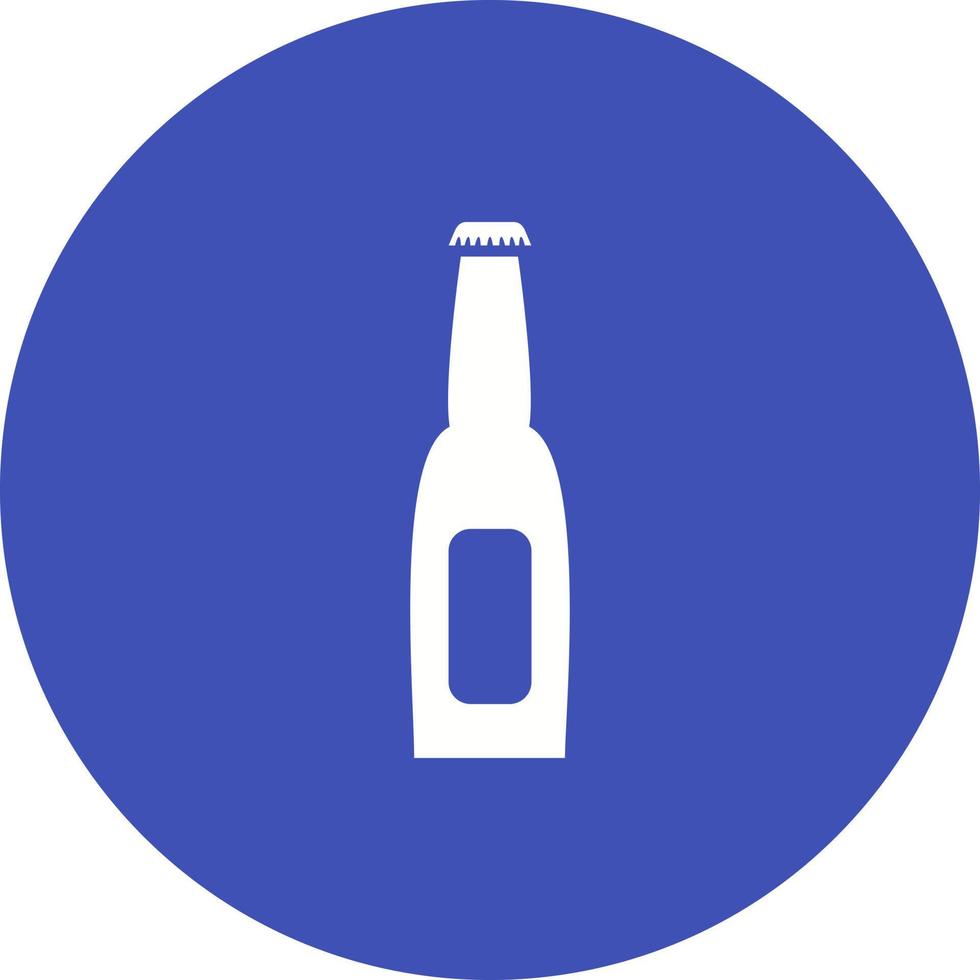 Beer Bottle I Circle Background Icon vector