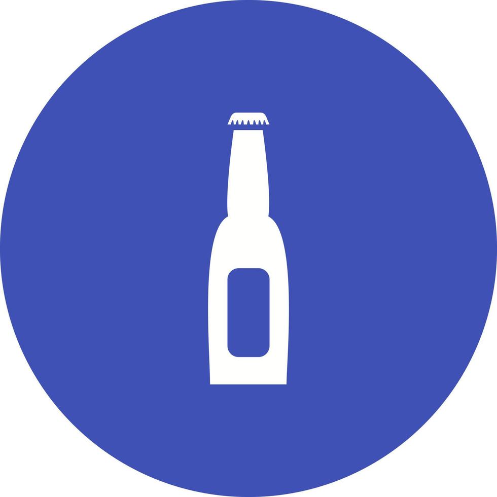 Beer Bottle I Circle Background Icon vector