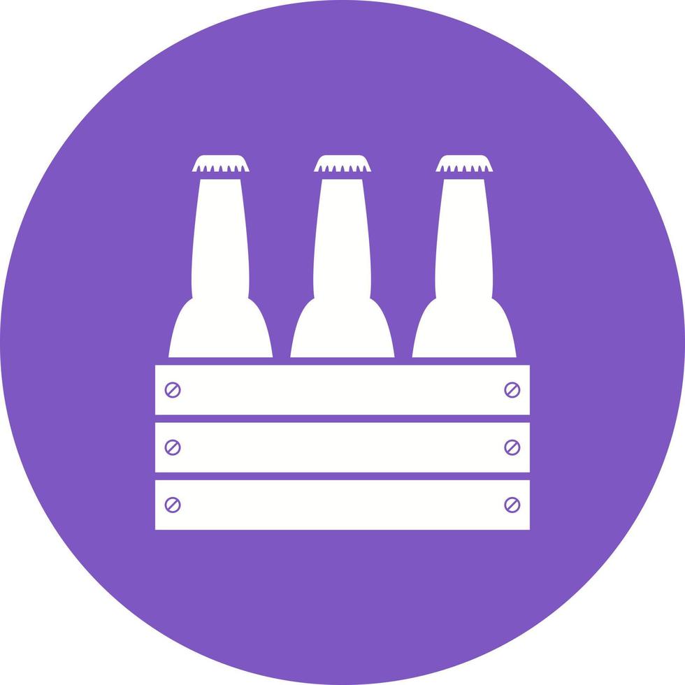 Beer Bottles Circle Background Icon vector