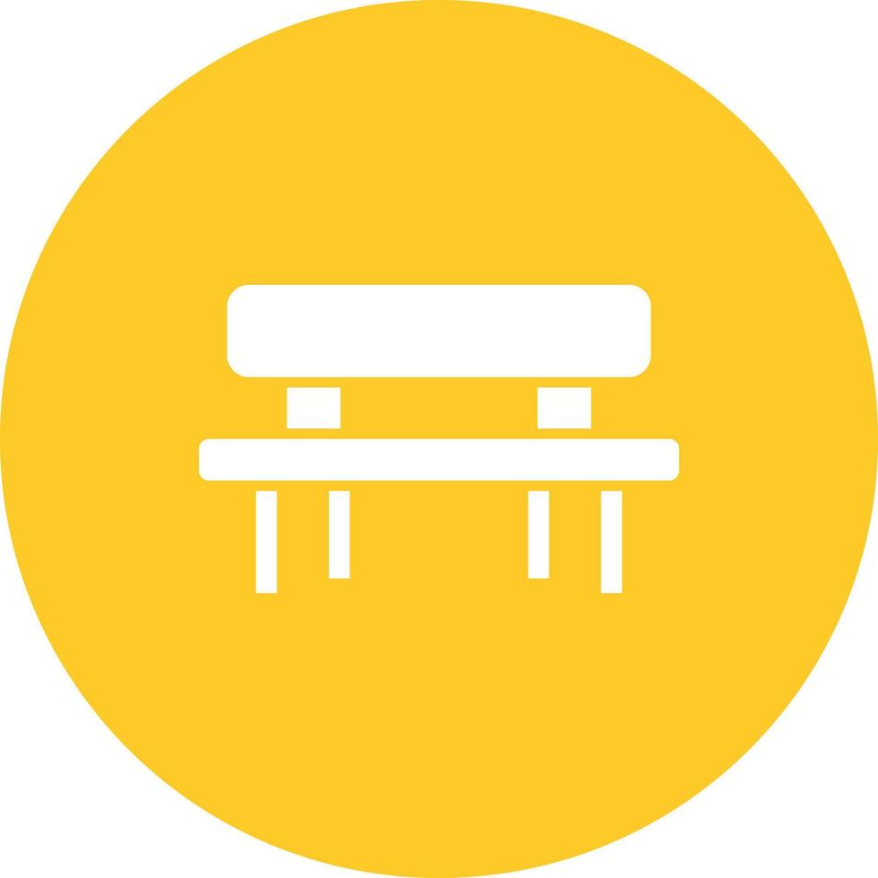 Picnic of Table Circle Background Icon vector