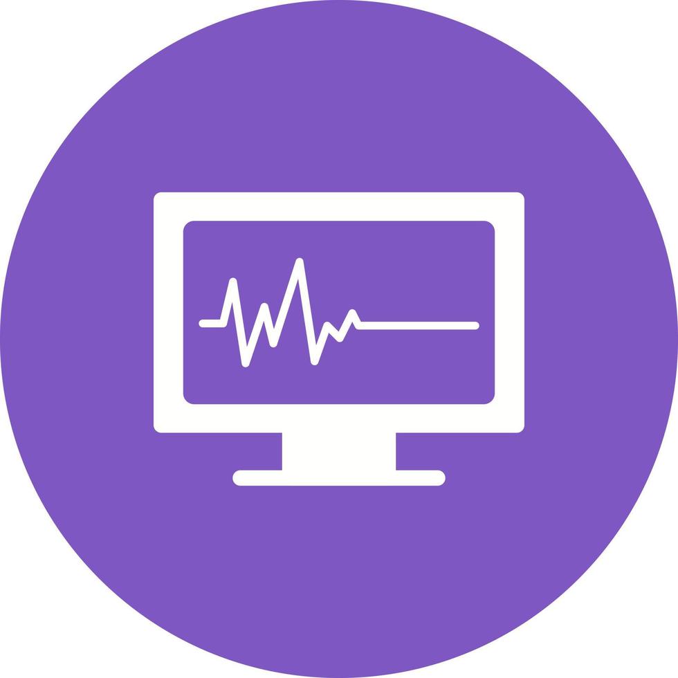 ECG Showing Death Circle Background Icon vector