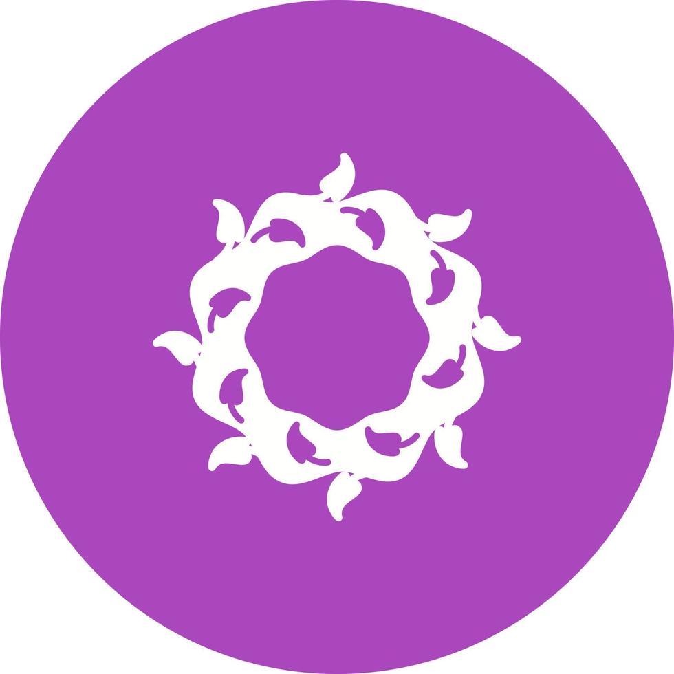 Wreath Circle Background Icon vector
