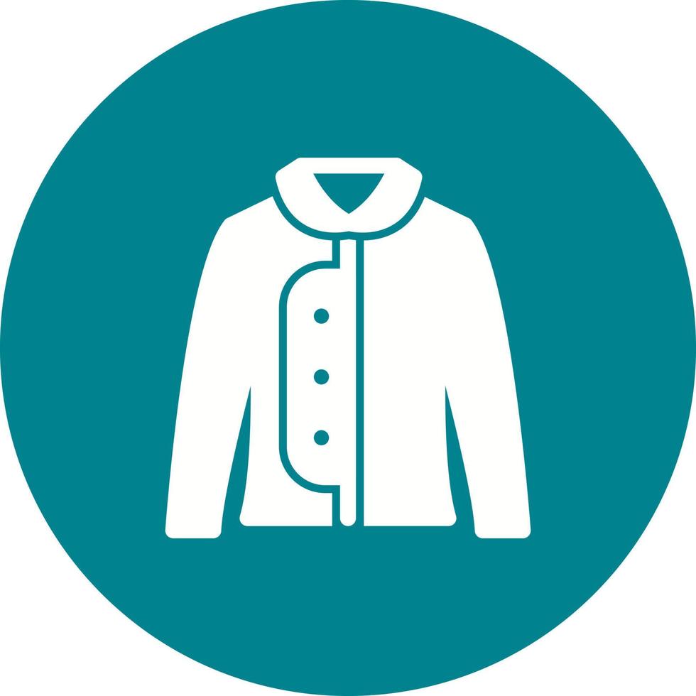 Warm Jacket Circle Background Icon vector